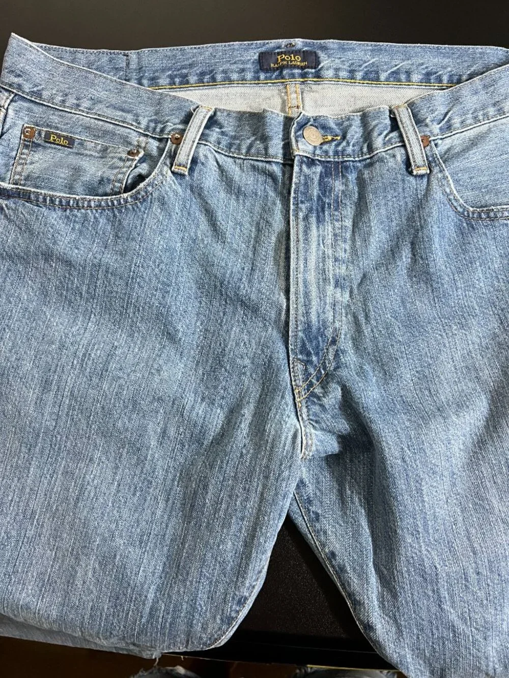 Polo‎ Ralph Lauren The Hampton Relaxed Straight Jeans Men 36x30 Medium Wash Blue